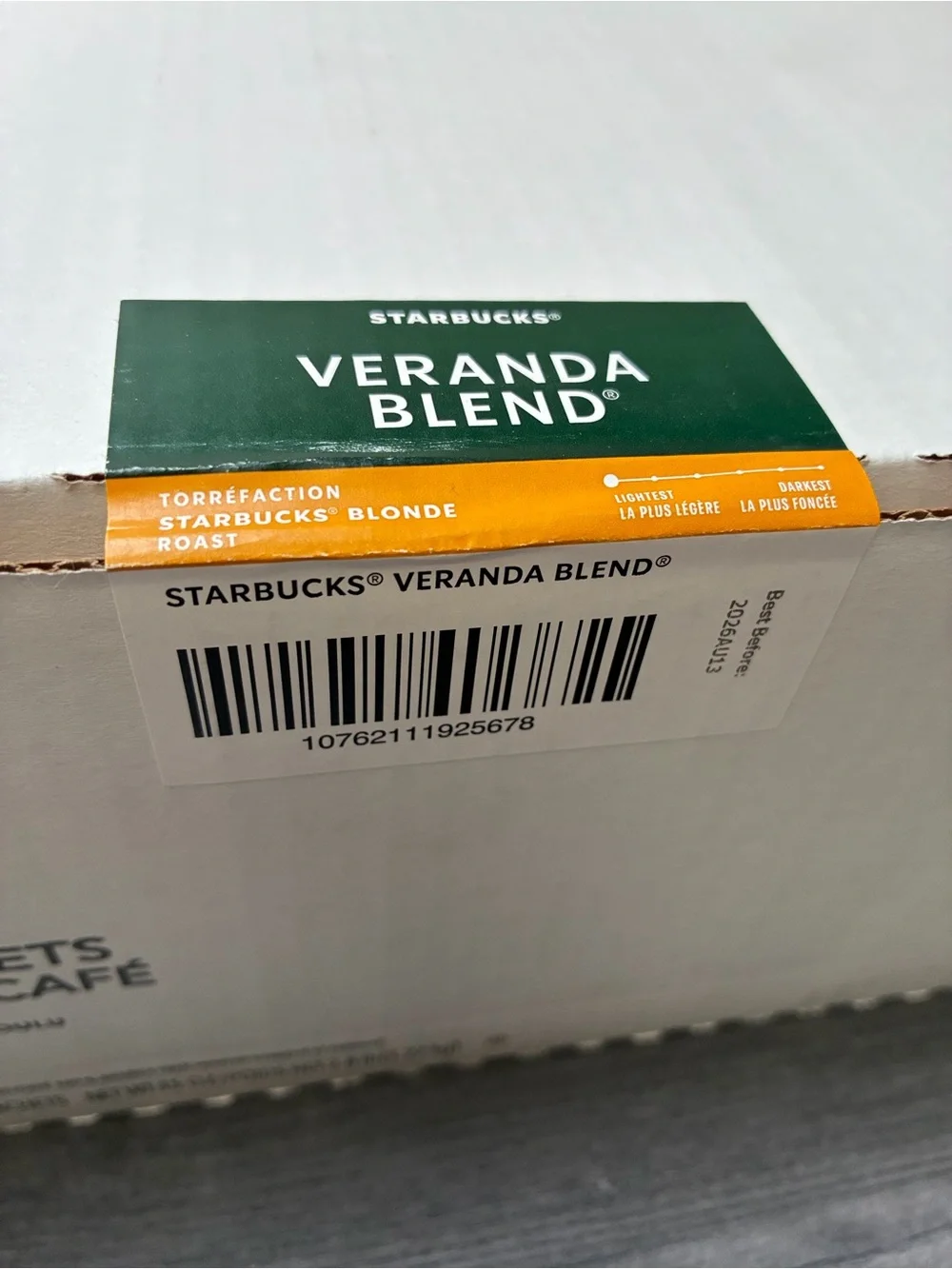 New Starbucks Veranda Blend Blonde Roast Ground Coffee Packets, 18 Count